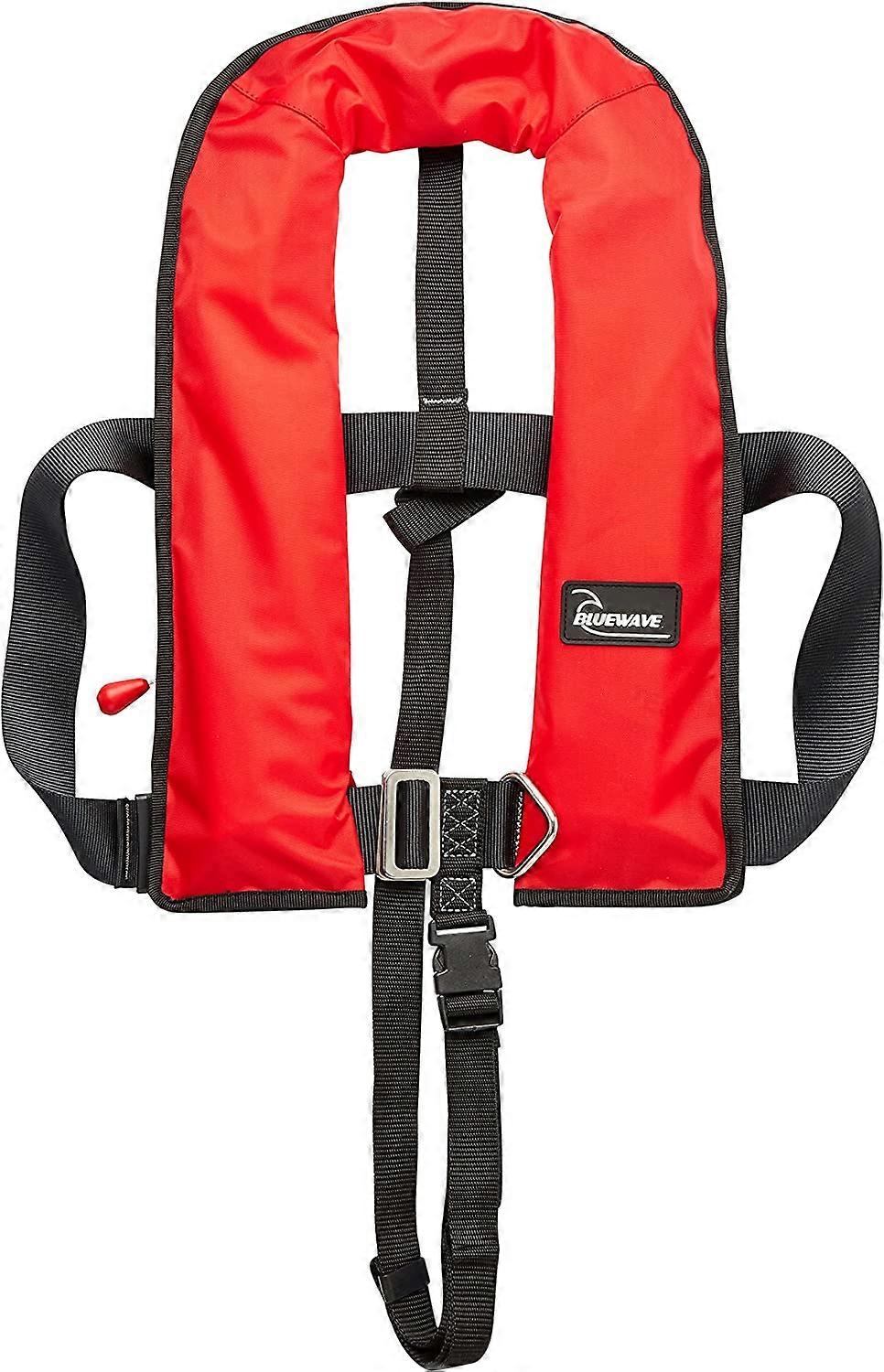 Bluewave Rettungsweste für Erwachsene 150N Gurtzeug Rot Automatik