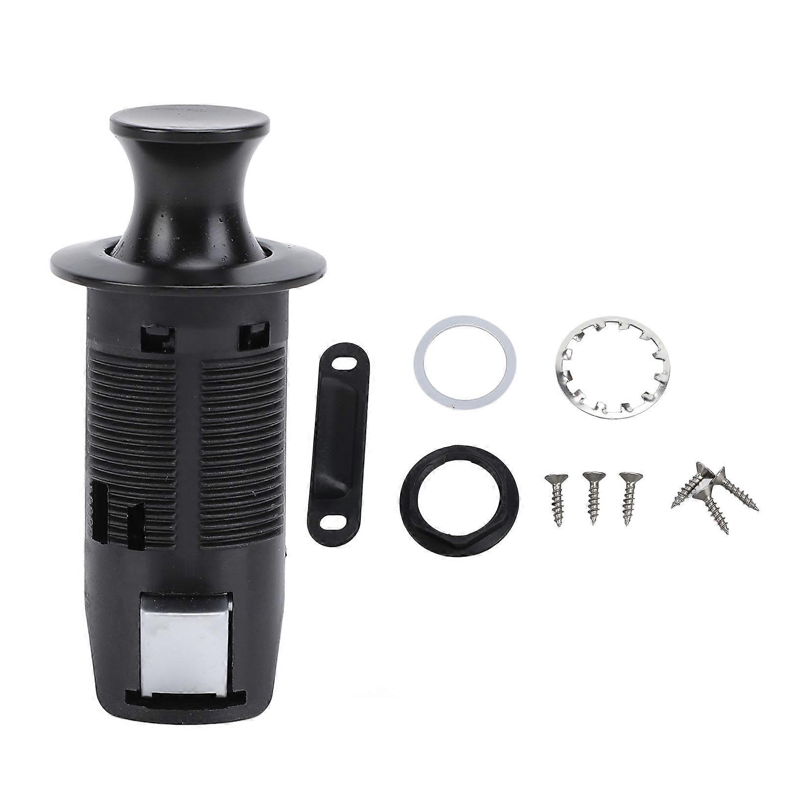 Stylish Keyless Cabinet Push Button Lock for Drawer Cupboard RV Caravan Black