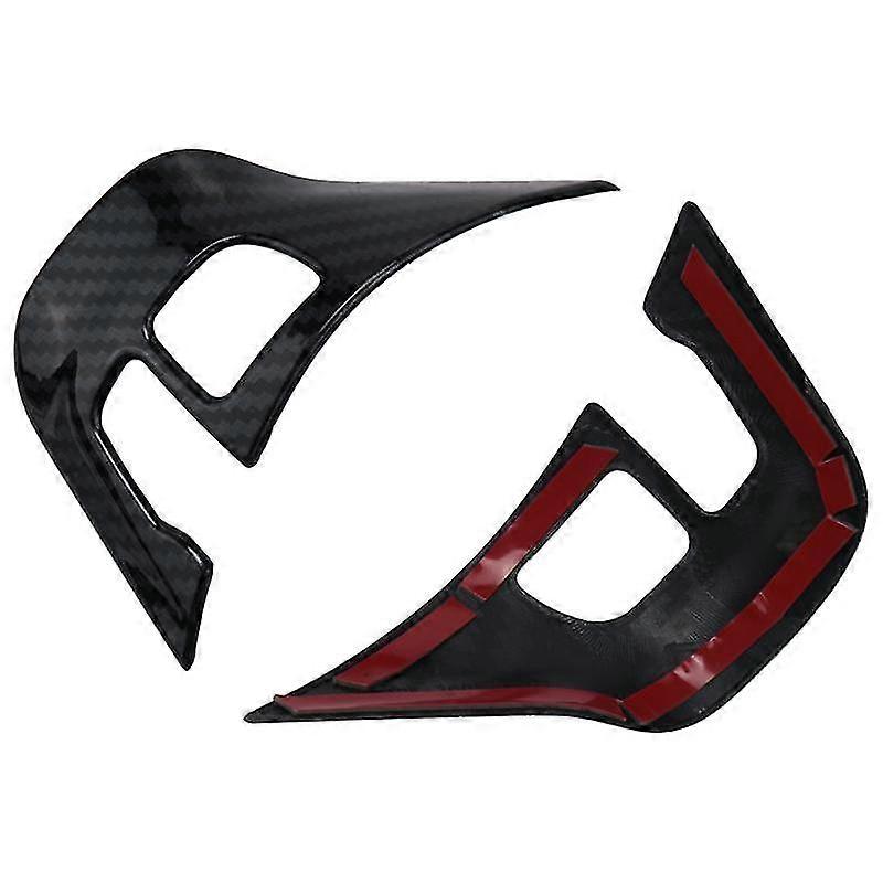 3pcs/set Car Steering Wheel Decoration Cover Trim Sticker Fit For 2008 208 2014-2018 Carbon Fiber