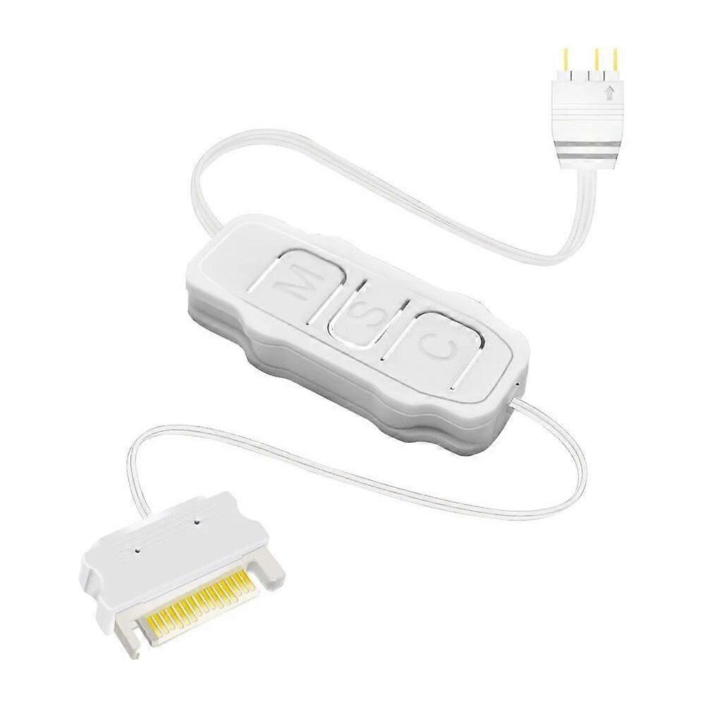 Gaibosi ARGB Controller Kabel SATA auf 5V 3 Pin Controller HUB Adapter Controller SATA Netzteil RGB Steuerkabel für PC-Lüfter