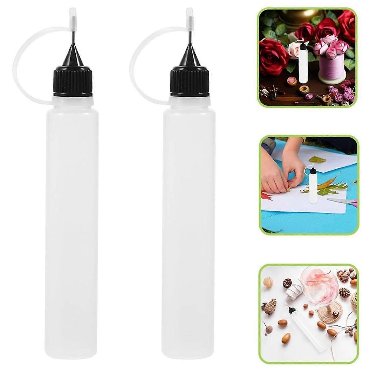 Needle Tip Glue Bottles, 10Pcs Needle Glue Squeeze Bottle Precision Tip Applicator Translucent Glue