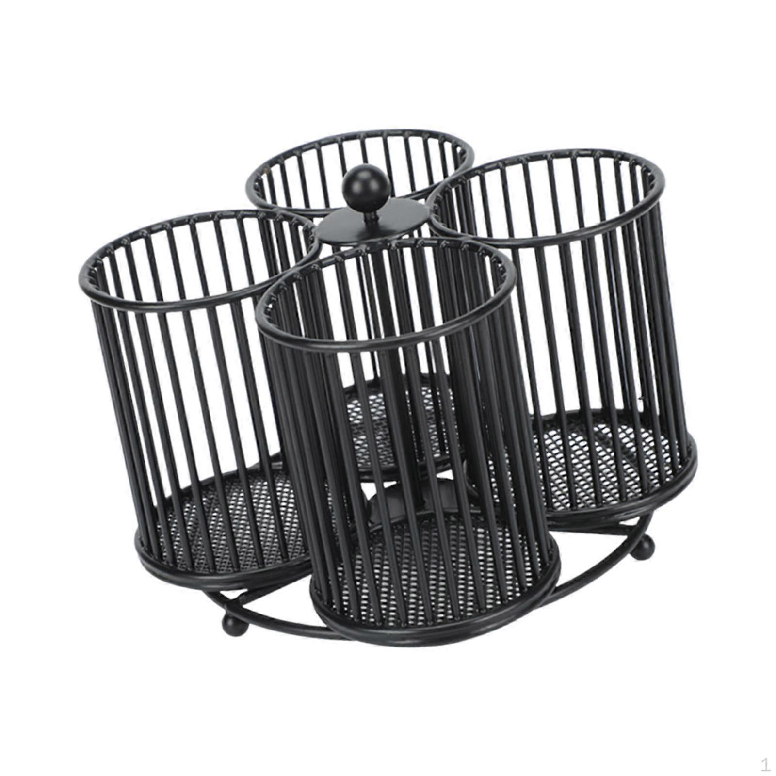 Desktop Storage Holder Cutlery Racks Degree Rotating Pen Multiuse for Tabletop Bathroom