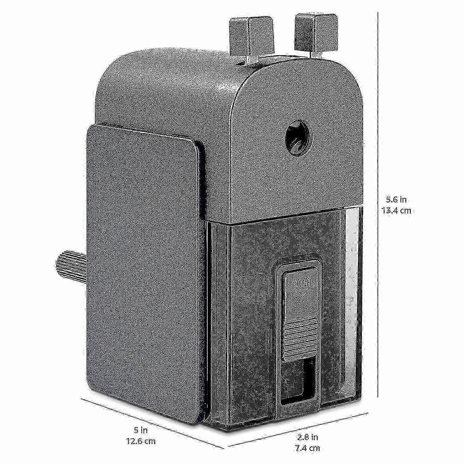 Rotating Pencil Sharpenermetal Pencil Sharpener Large Capacity Double Hole Pencil Sharpener Built-in