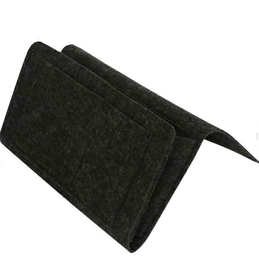 Black Bedside Storage Bag with Hanging Design for Sofa and Bed