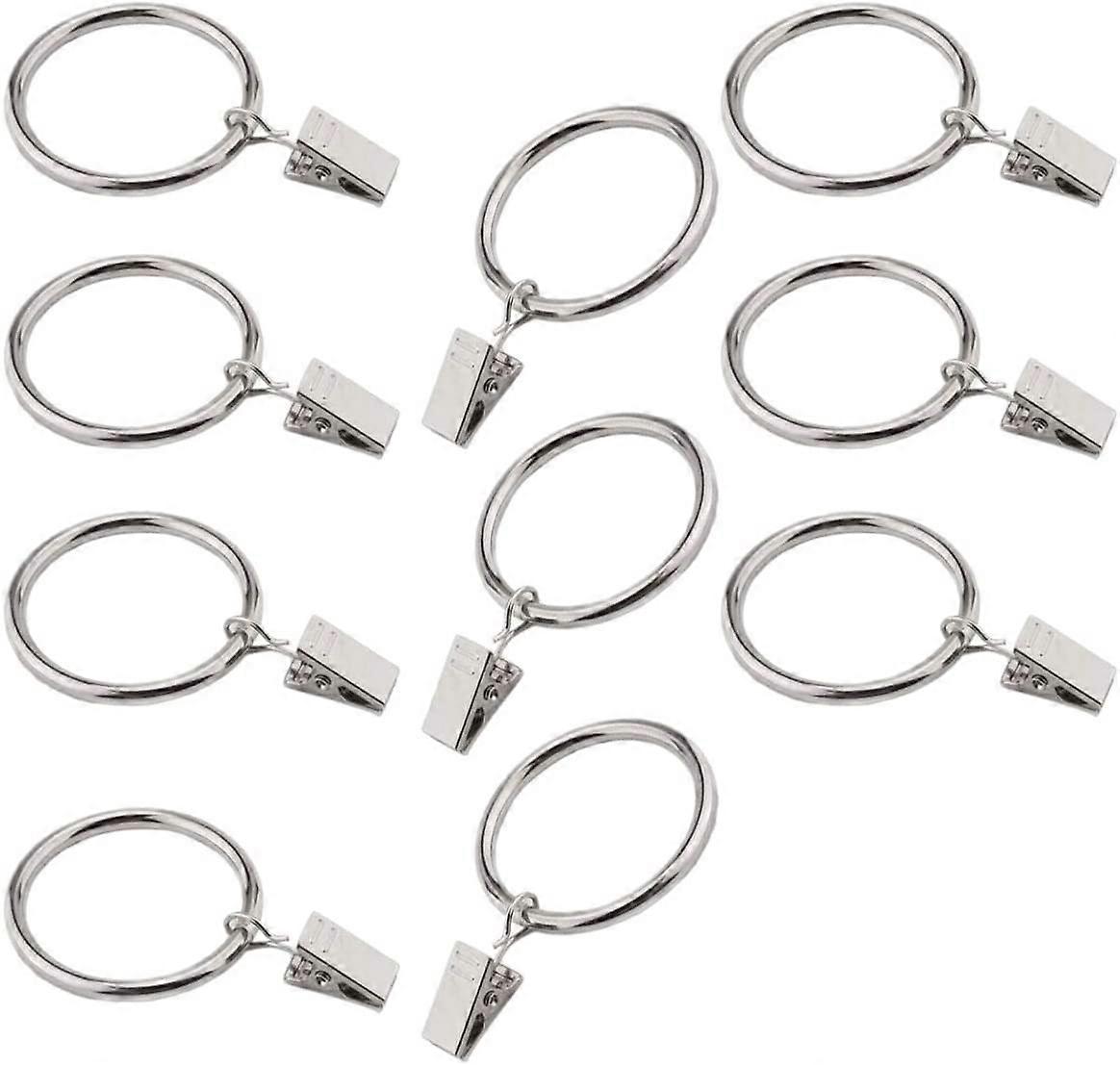 クリップ付きカーテンリング、10パック