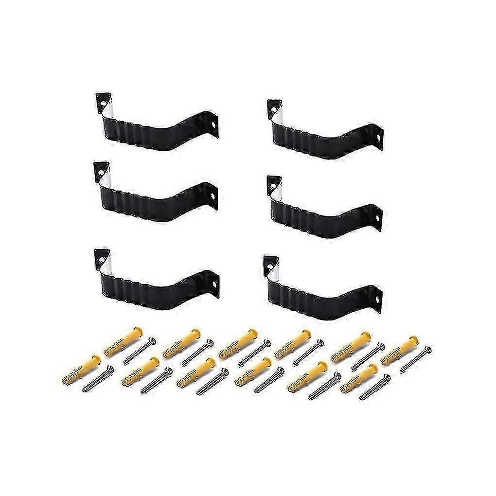 Downspout Adapter Gutter Downspout Strap 3x4 Leader Strap 3x4 (6 Pack) (black)