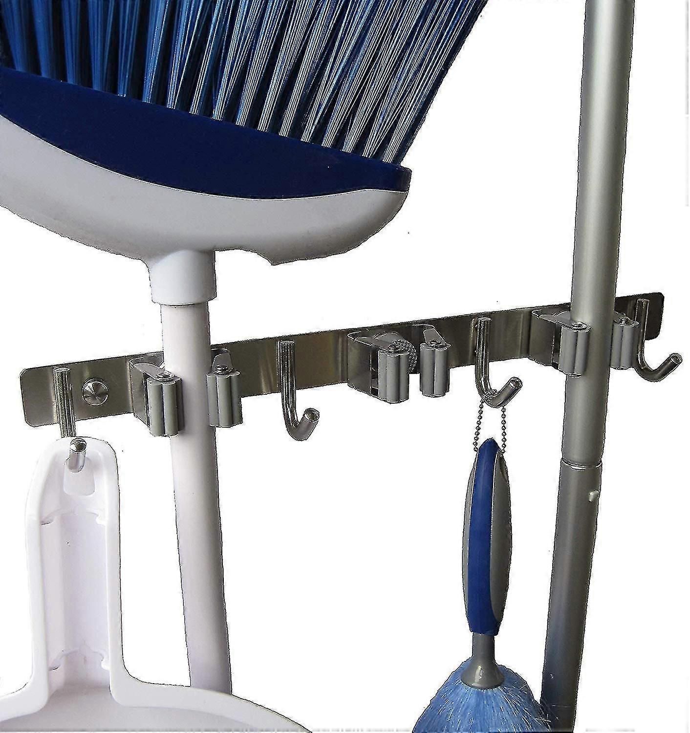 Broom Mop Holder, Wall Mounted Stainless Steel Tool Hanger Oragnizer