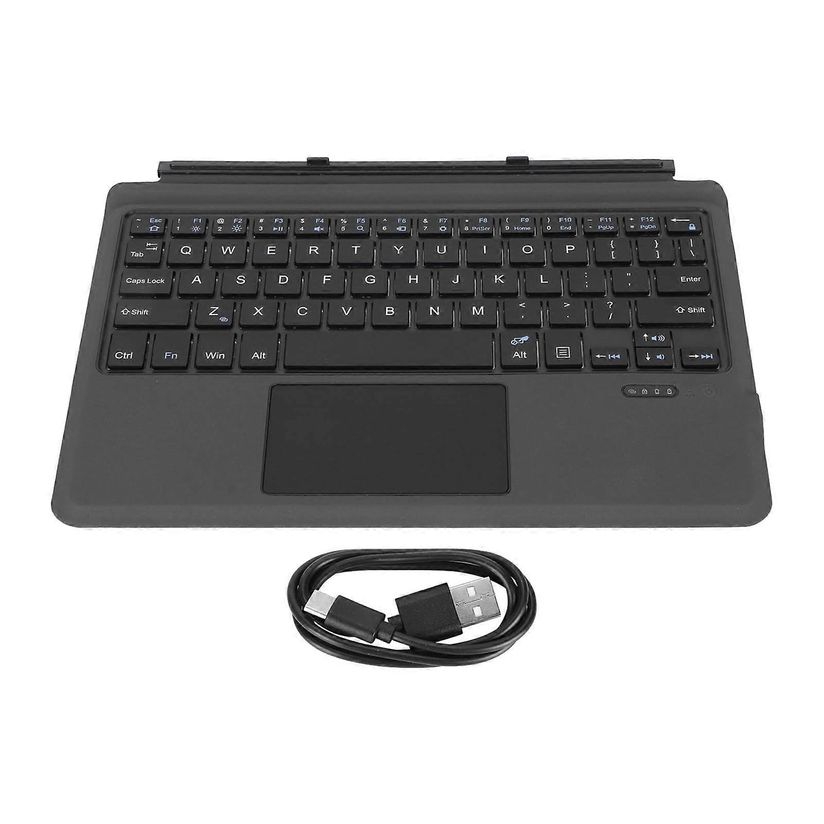 Wireless Keyboard BT5.0 Ultra Slim Touchpad PU Leather Easy Control Quick Response Tablet Keyboard for Go 1 2 3 Without Colorful Backlit(350mAh Batte