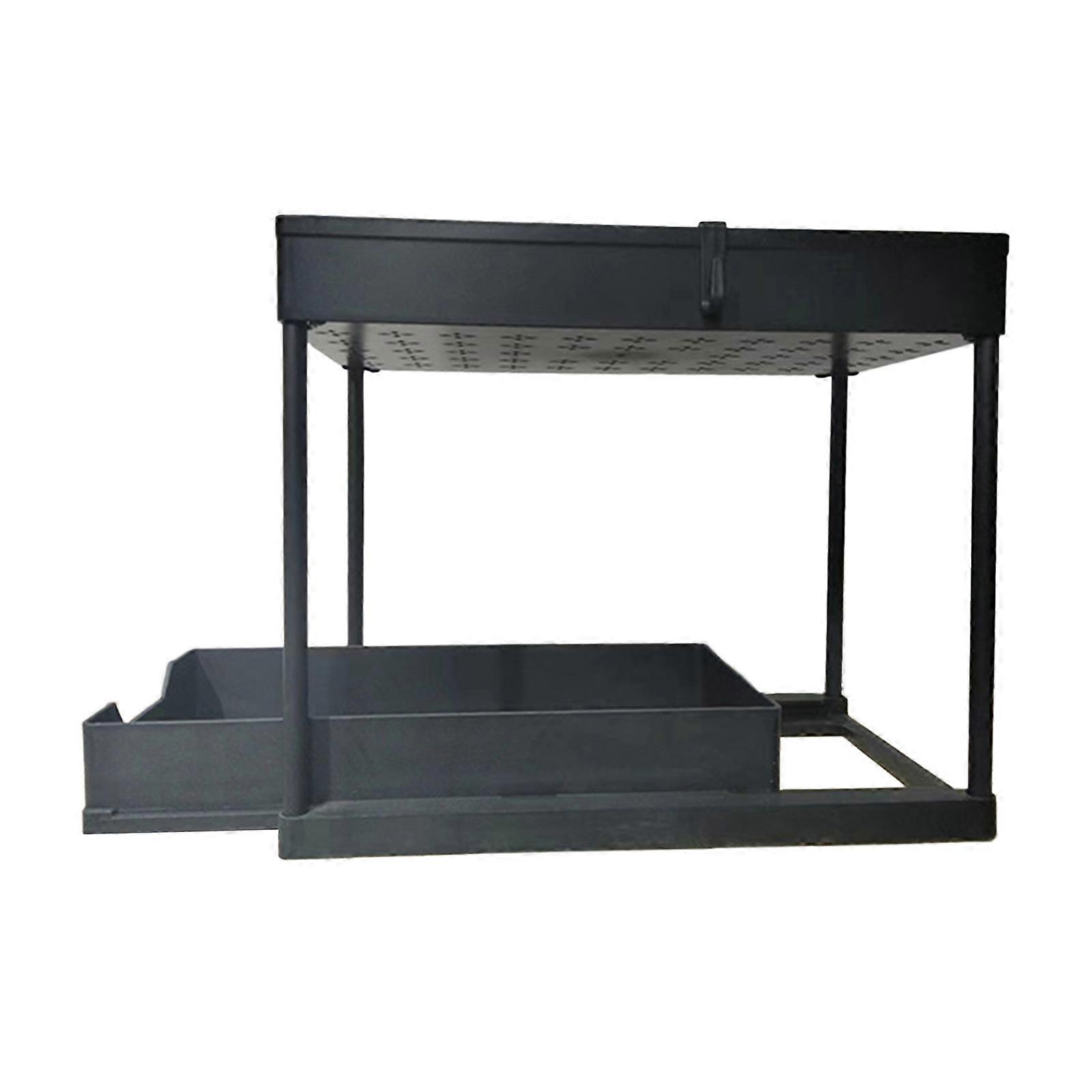 Versatile Pull Out Cabinet Shelf with Sturdy Baskets and Home Accessory Holders Kitchen Supplies for Organization