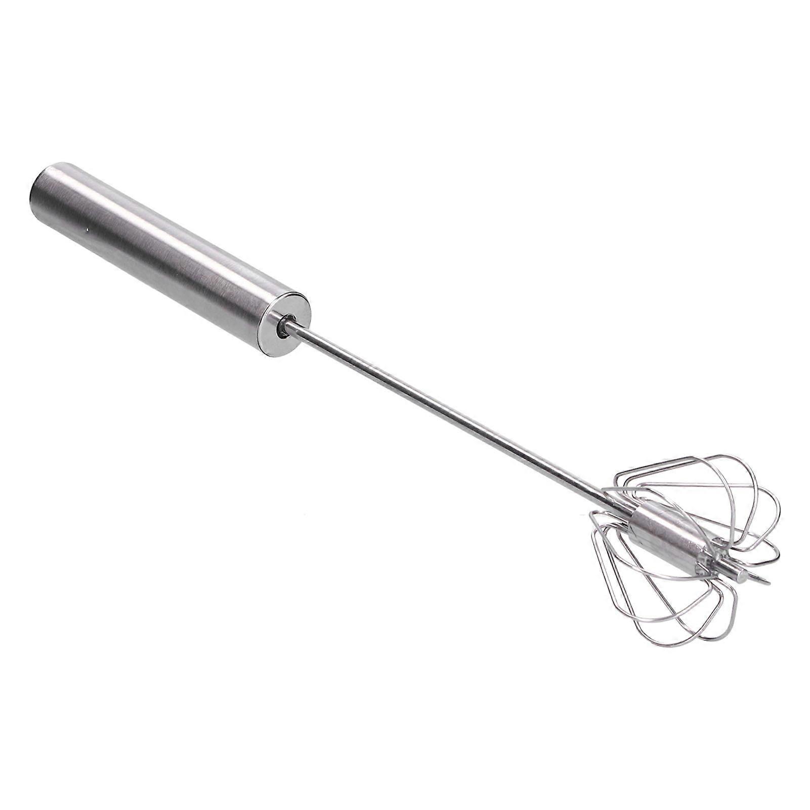 35cm Stainless Steel Semi-Automatic Egg Beater for Kitchen Use