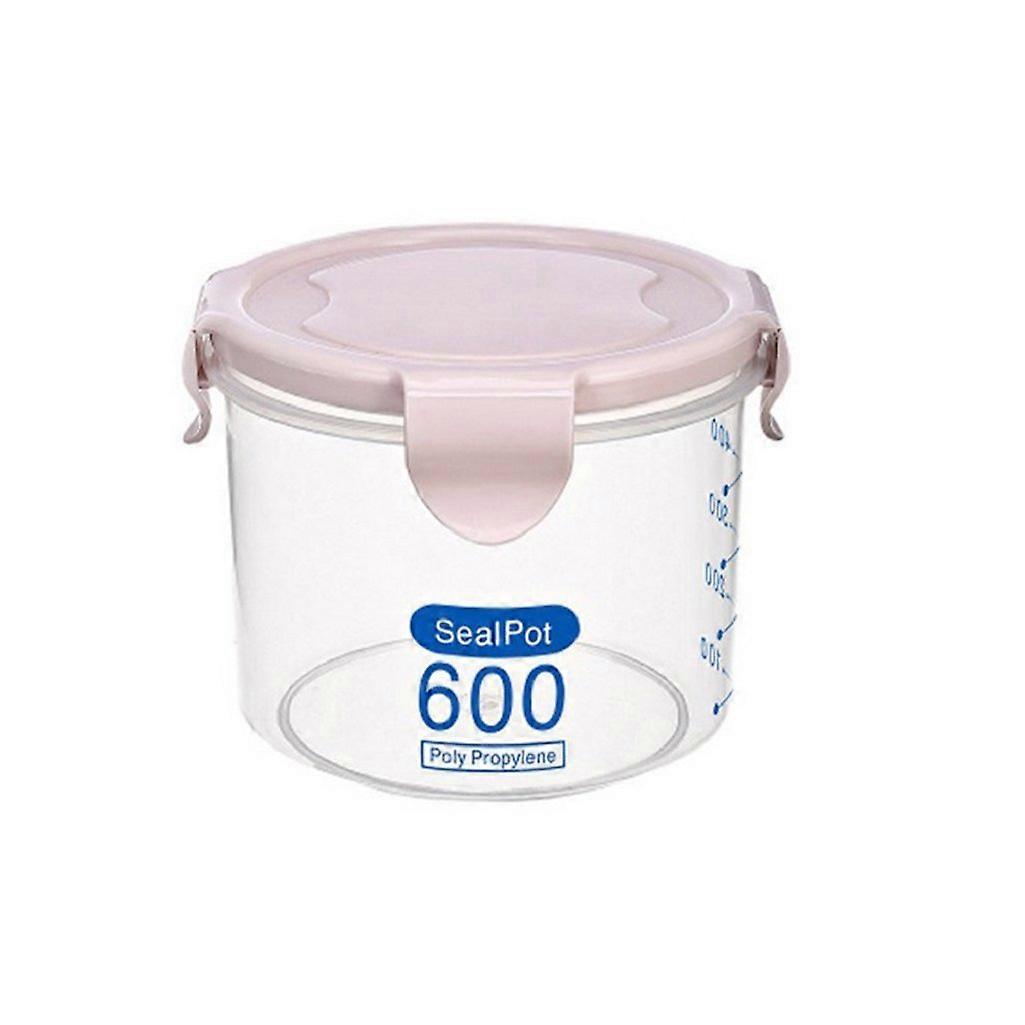 Clear Plastic Food Storage Containers 600ml for Tea, Coffee, Sugar Canisters with Airtight Lids