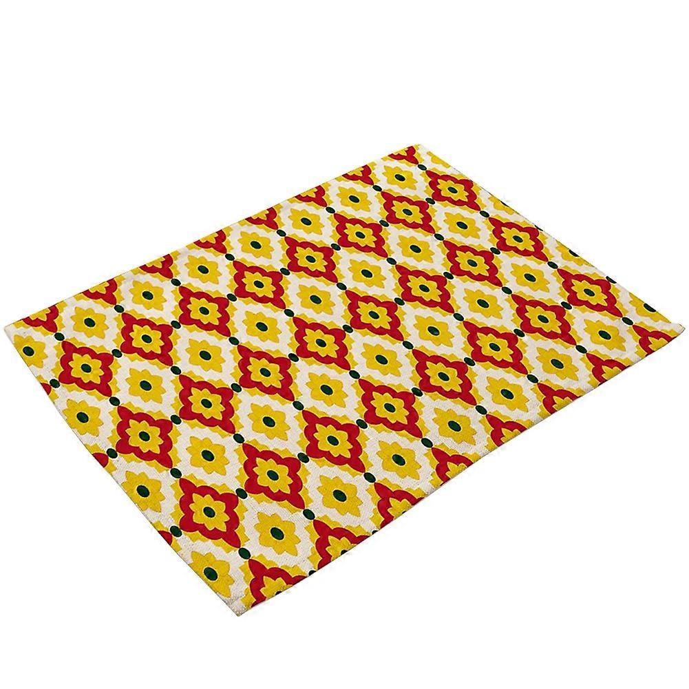 Cotton Linen Heat Resistant Dining Place Mat Geometric Patterns Cushion(MG0040-6)