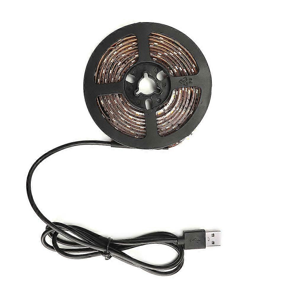 Led TV Backlight With USB Shelf Light TV Backlight Strip Light Low Voltage 5V(Warm White 4m)