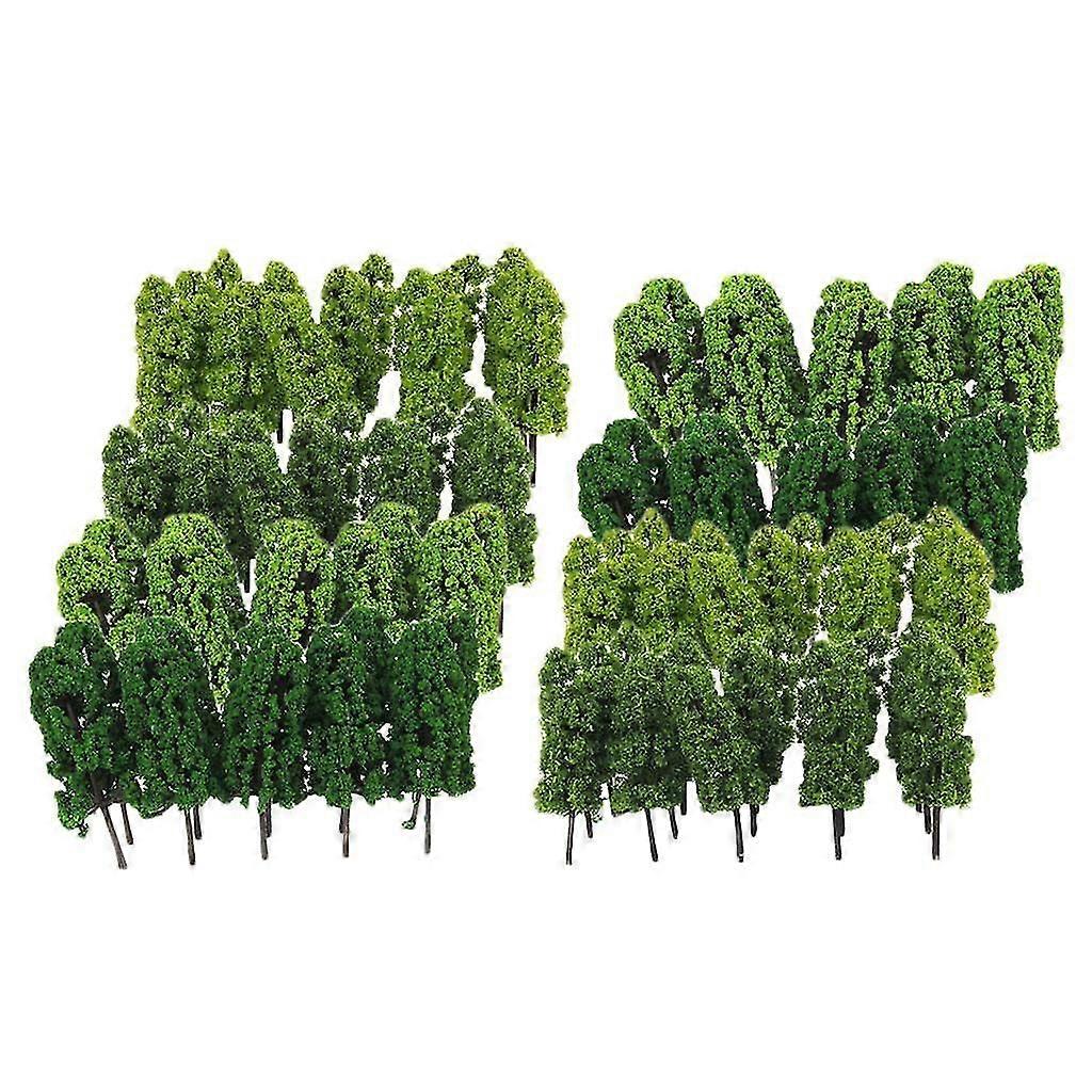 80pc HO Z 1:150 Sacle Green Tree Model for Train Railway Park Street Layout