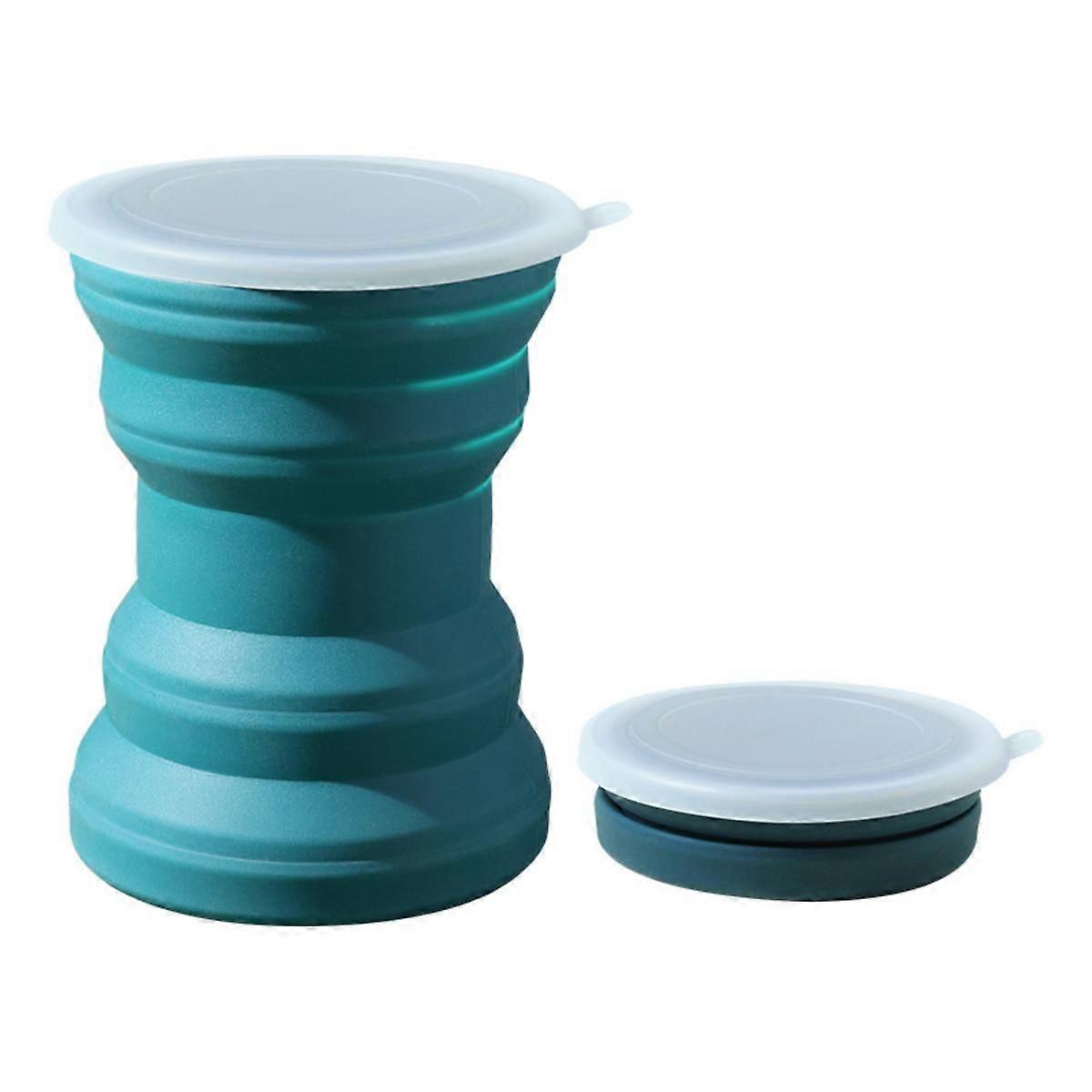 Silicone Collapsible Cup, Folding Travel Camping Cup With Lid, Coffee Cup, Accompanying Cup, Drop-proof Retractable Heat-resistant Cup, Expandable Dri