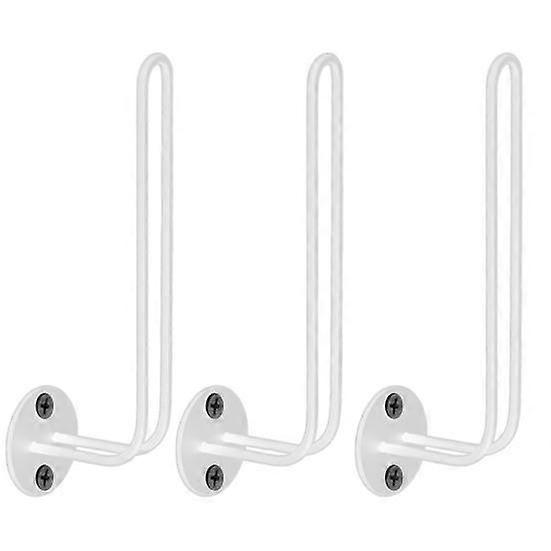 3 Pcs Baseball Cap Storage Racks Wall-punching Long Hook Great Load Bearing Anti-slip L-shaped Anti-rust Hat Stand Keychain Umbrella Bag Holder