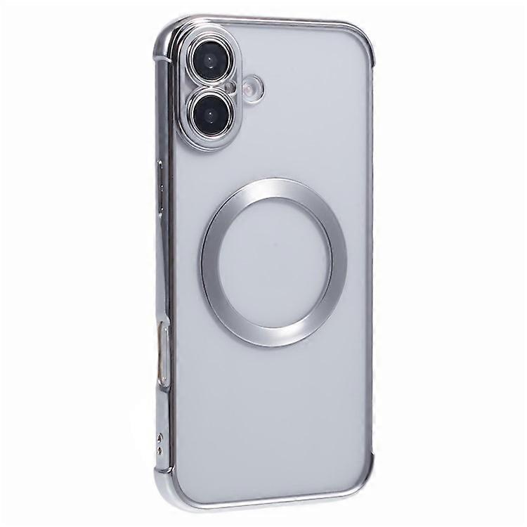 Compatible For iPhone 16 Case Compatible with MagSafe Electroplating TPU Clear Phone Cover