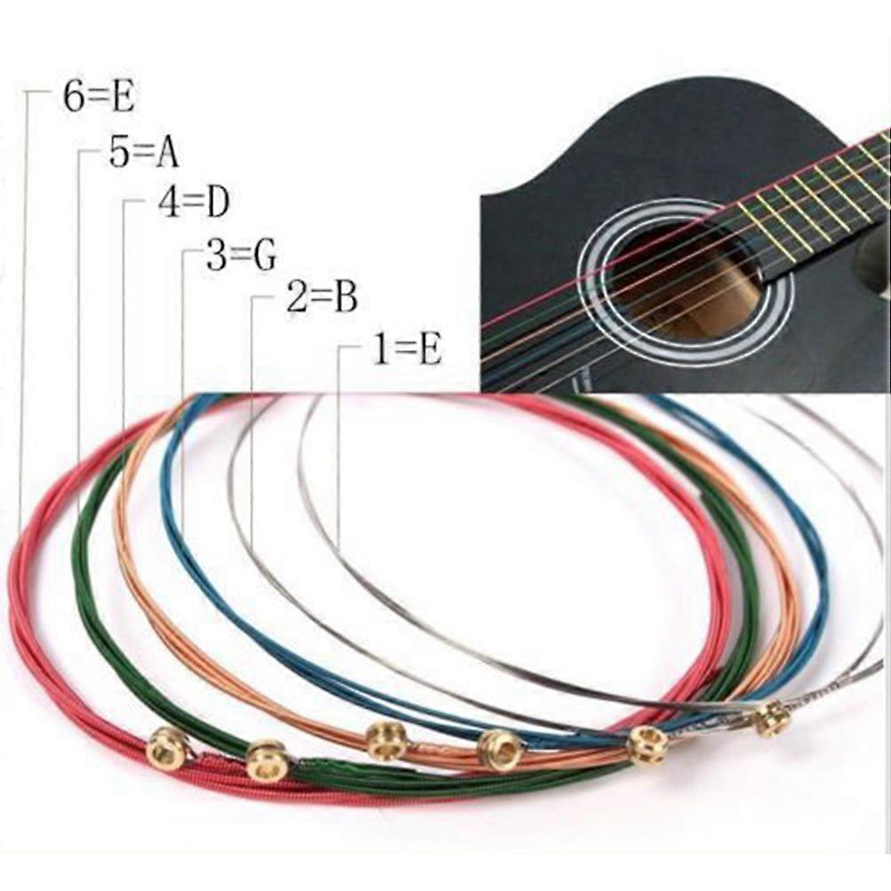 Assorted Color 6Pcs/Set Soprano Ukulele Ukelele Uke String Set Nylon Ukulele Strings Replacement Part Stringed Instrument