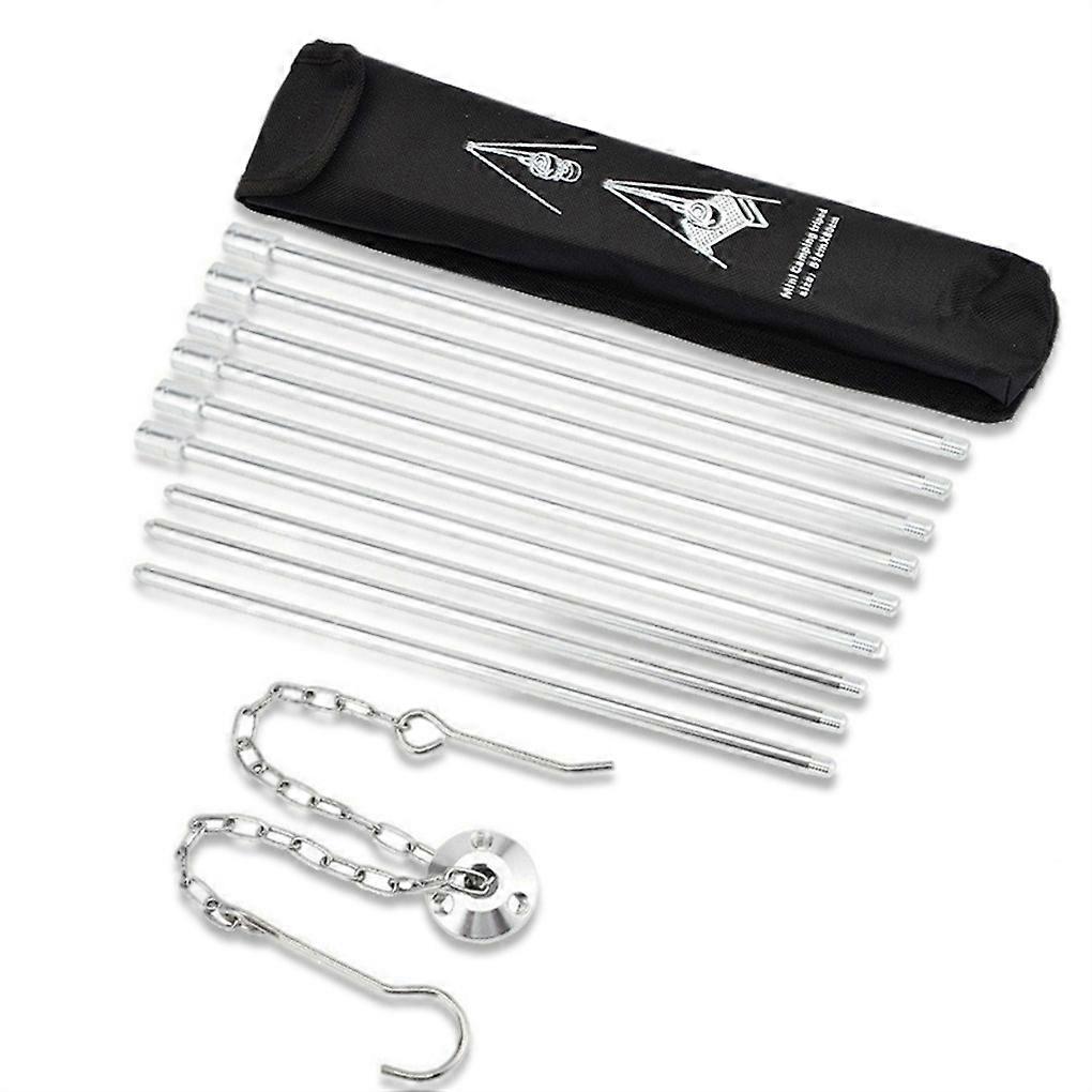 Aluminum Alloy Campfire Tripod with Hanging Hook Cooking Cookware Stand Gear Outside Holder Heavy Duty Equipment