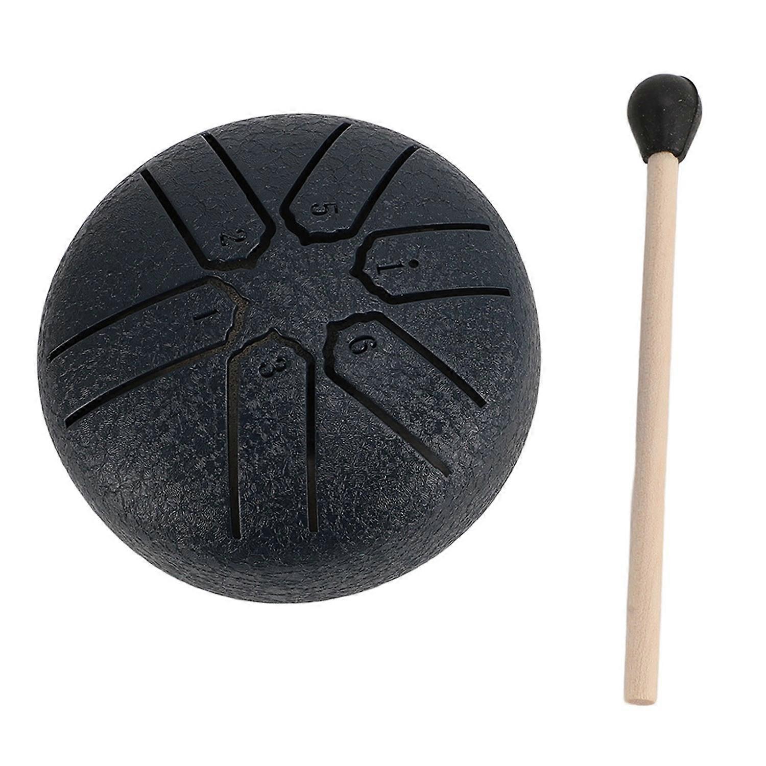 Tambor de língua de aço de 3 polegadas com 6 tons, mini tambor sem preocupações para meditação, cura da mente e do corpo, ioga e percussão I