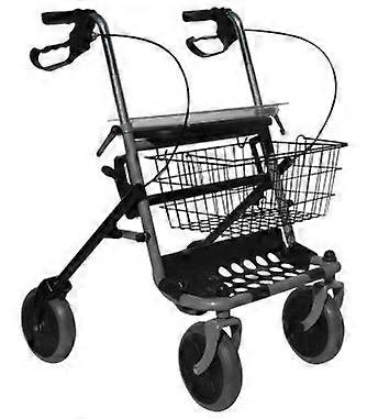 Rollator Roma New Walker - Foldable with Brakes and Accessories