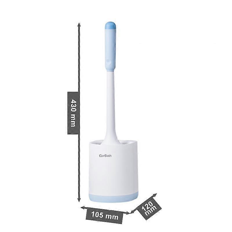 Toilet Brush Holder Silicone No Dead Angle Long Handle Soft Hair Toilet Cleaning Brush Set Free Punching Toilet Cleaning Brush