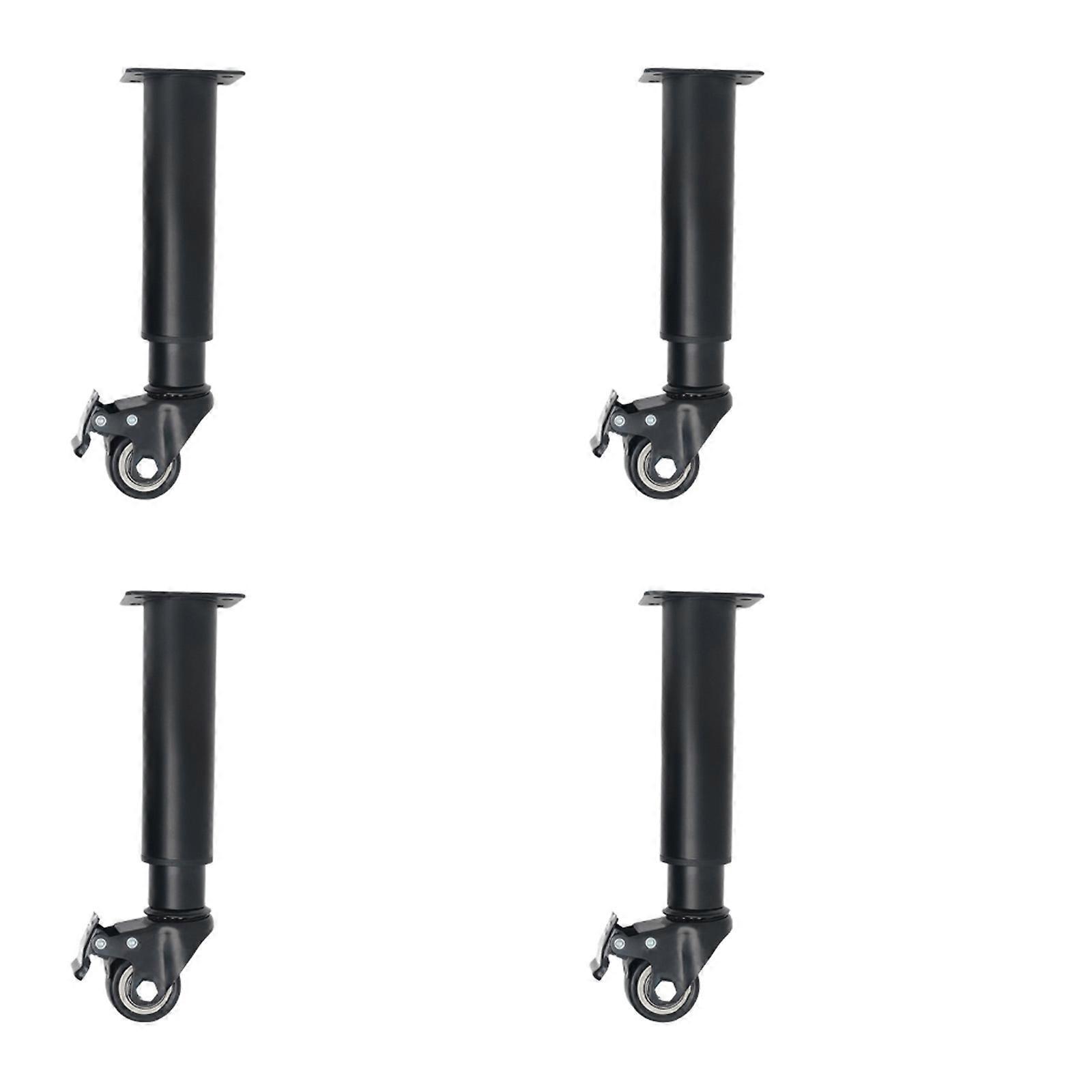 4 قطع أرجل أثاث قابلة للتعديل مع دوارة عجلة العجلات أرجل دعم شديدة التحمل لمجلس الوزراء ، أريكة ، طاولة قهوة ، حامل تلفزيون