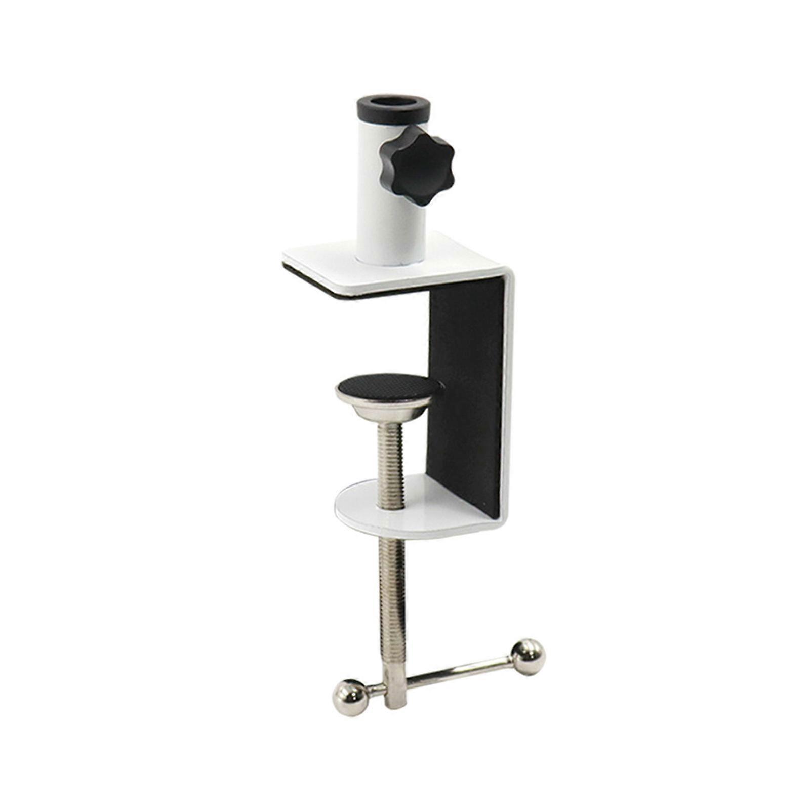 Table Mount Suspension Boom Scissor Arm Stand with an Adjustable Positioning Screw Table Mount Efficient for Protection White