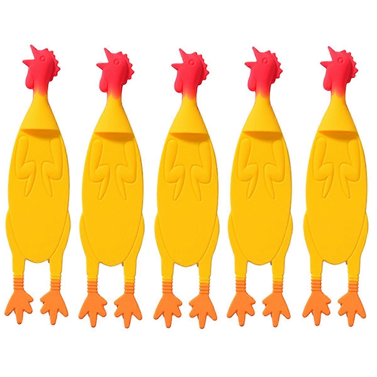 5PCS Writer Bookmark Chicken Bookmarks Student Bookmark