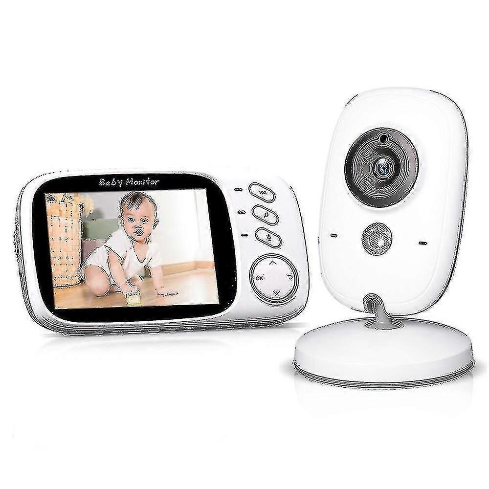 Baby Monitor With Camera And Night Vision, Baby Monitor Video Wireless 3.2' Lcd Screen With Vox Mode, Two-way Talk