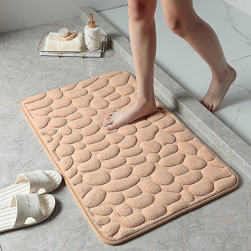 Pxcl Pebble Embossed Floor Mats, Absorbent Non-slip Floor Mats At The Entrance Of The Bathroom