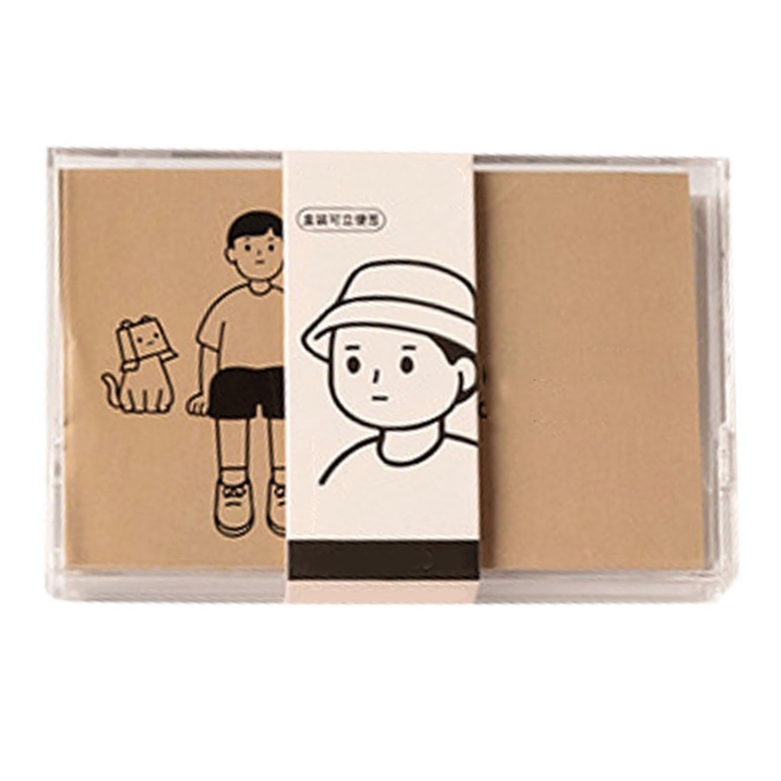 100 Sheets Mini Decorative Memo Paper Thicker Easy to Write Small Note Paper with Plastic Box for Student Take Notes