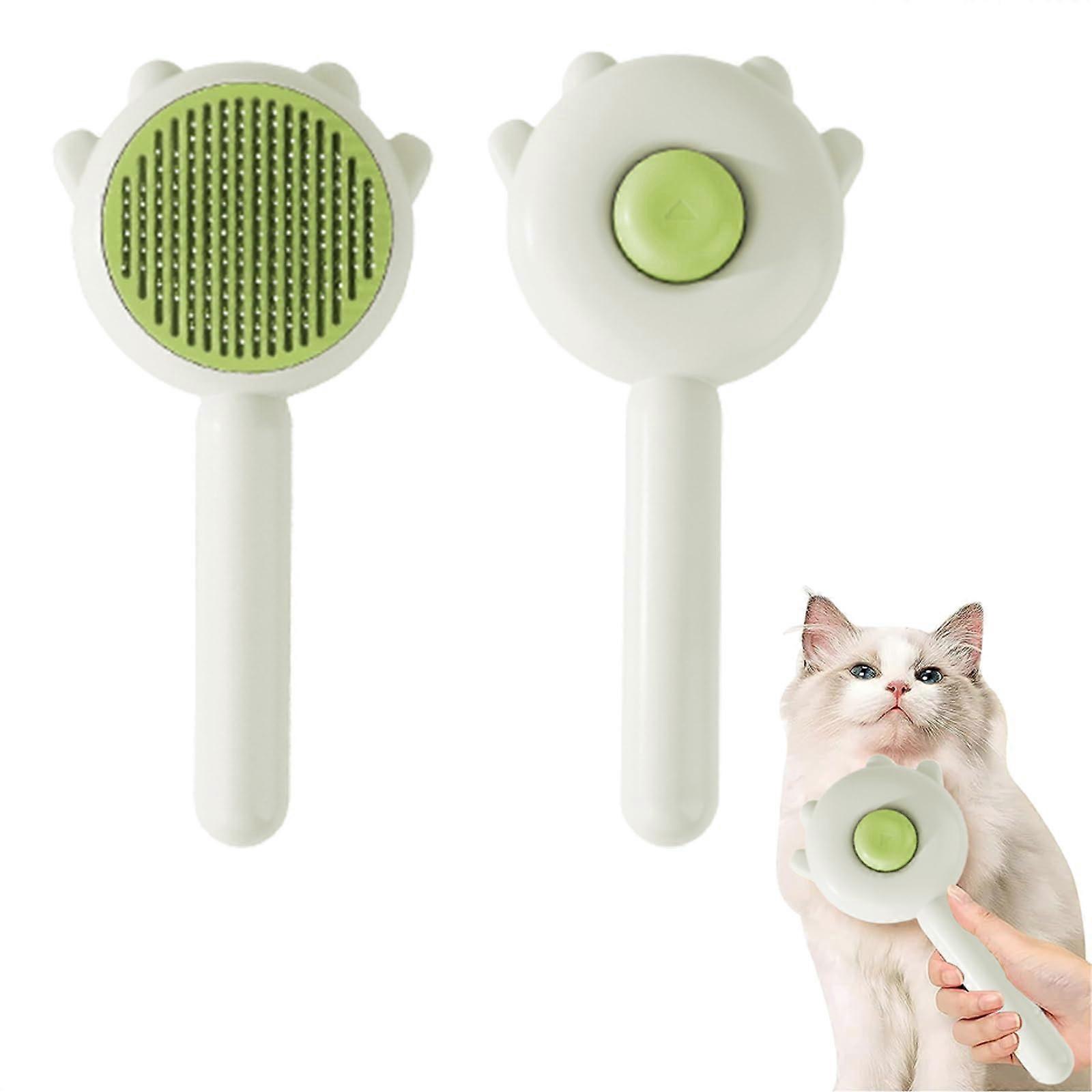 Magic Pet comb, Pet animal feather cleaning brush, released buttoned pet care brush