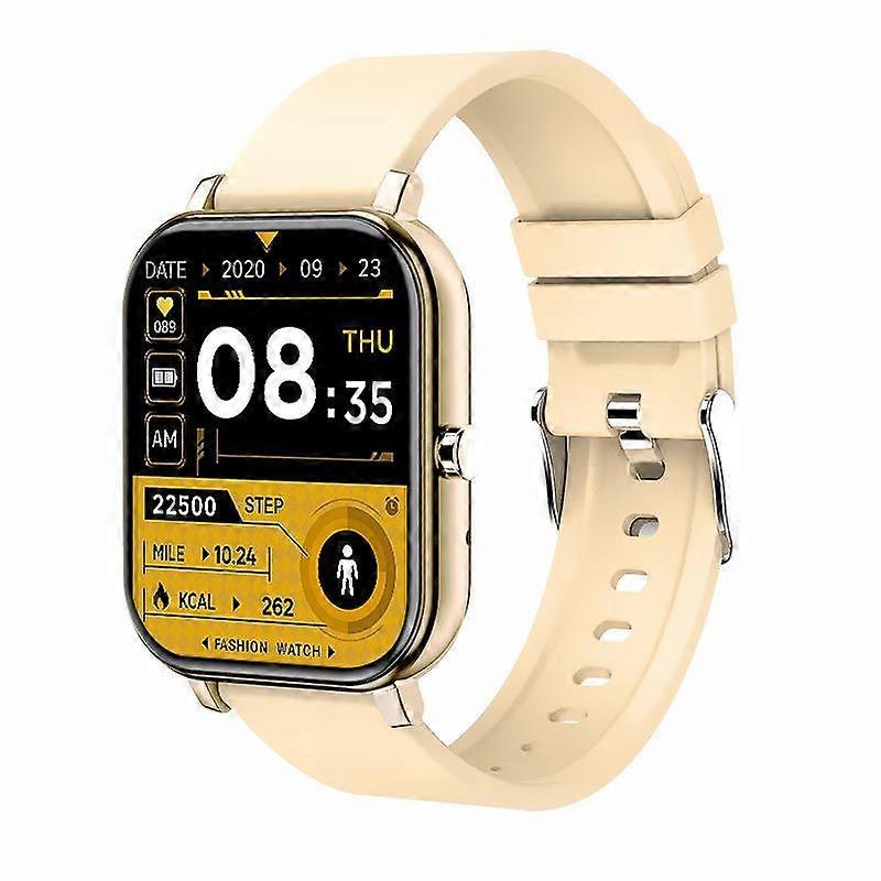 H10 1.69 inch Screen Bluetooth Call Smart Watch, Support Heart Rate/Blood Pressure/Sleep Monitoring, Color: Yellow