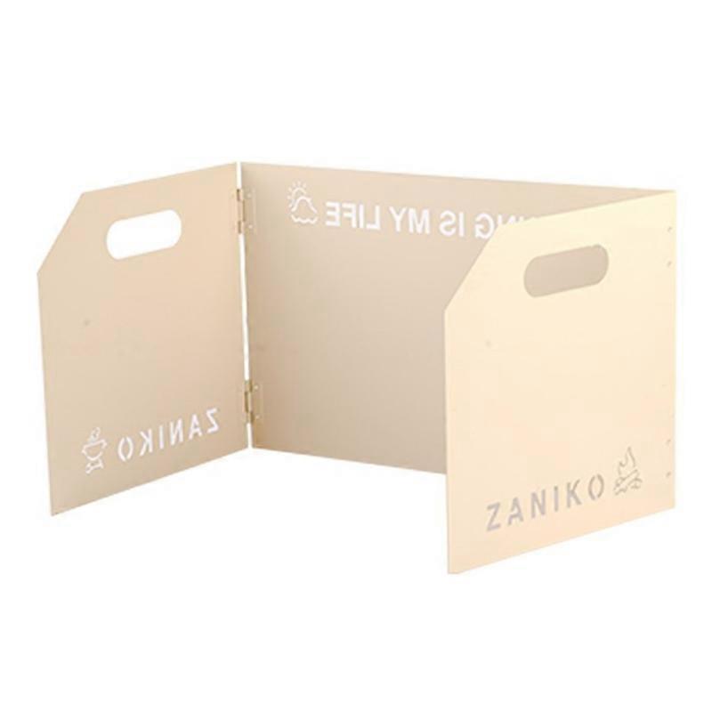 Camping Stove Foldable Windshield Tri-fold Plate Burner Wind Screen for Hiking