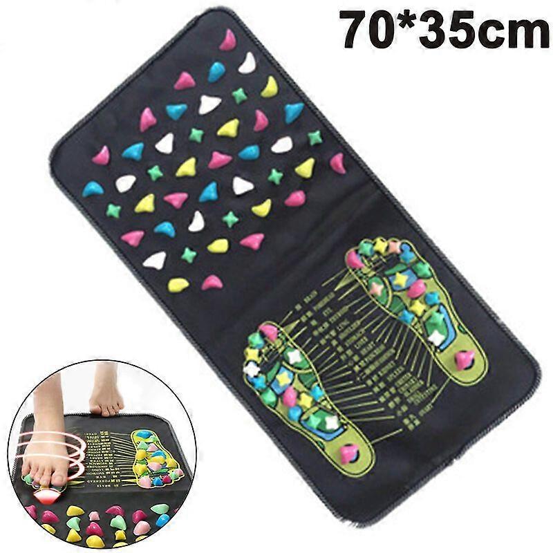 フットマッサージマット、リフレクソロジーマットウォークフットレッグペインリリーフウォークマッサージャーマット、指圧用ツボマットは神経痛をリラックスさせ、疲れを和らげます