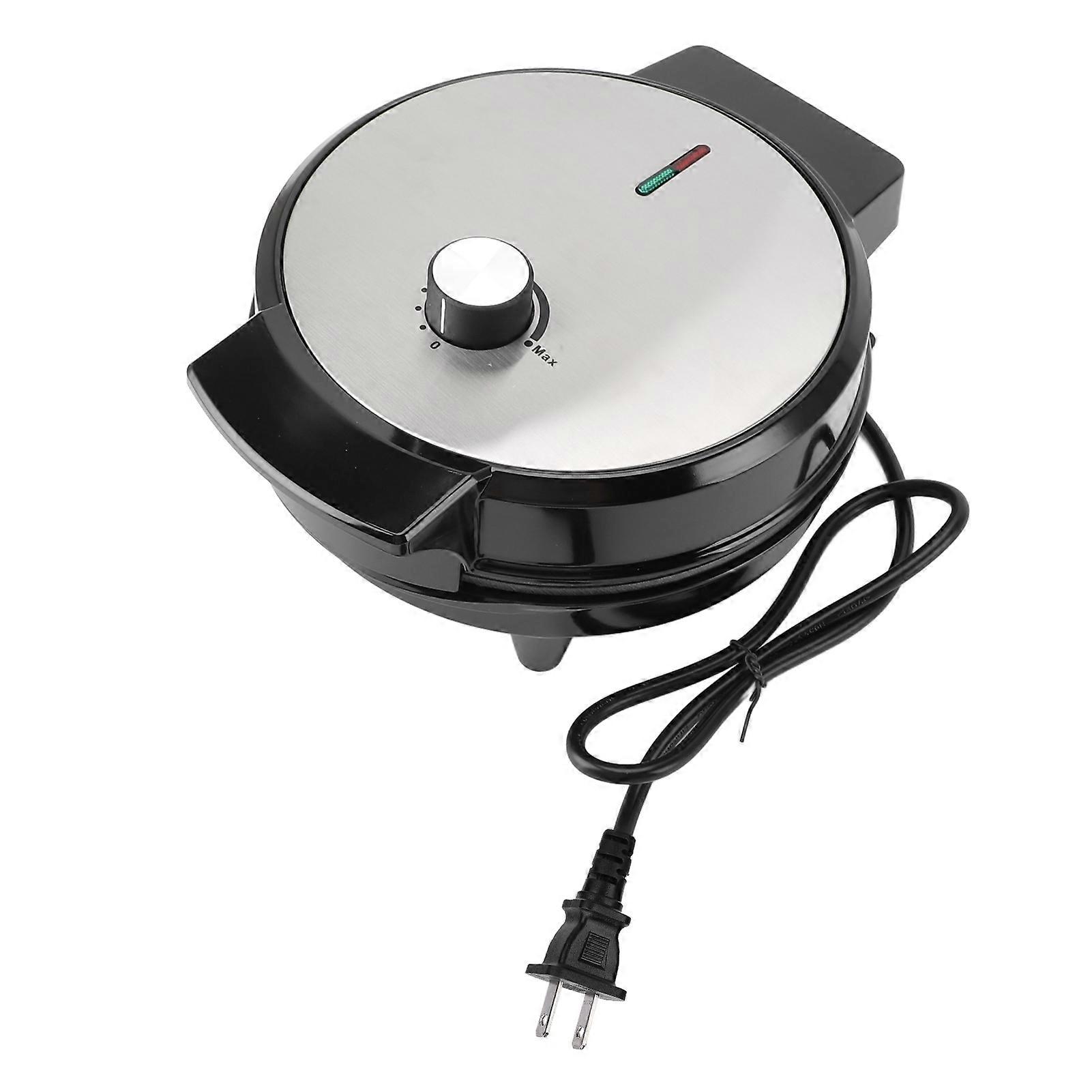 Electric Maker 1000W Efficient Heating Knob Temperature Control Nonstick Double Sided Waffle Iron with Indicator