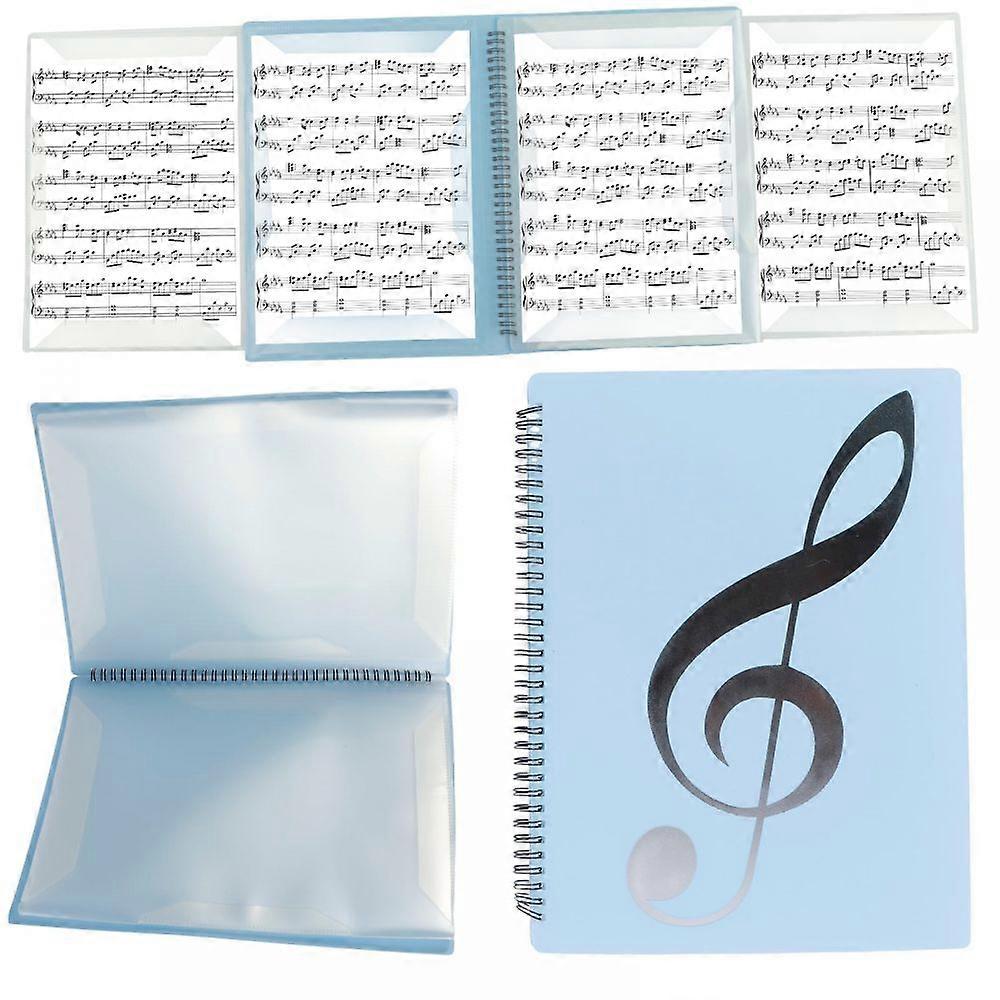 Music File Folder - Music Note Blue - 20 Pages (Holds 40 Sheets)