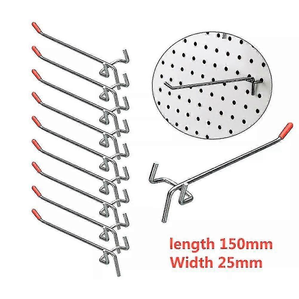 40pcs Single Pegboard Hooks 150mm Board Slat Shop Peg Fits 25mm
