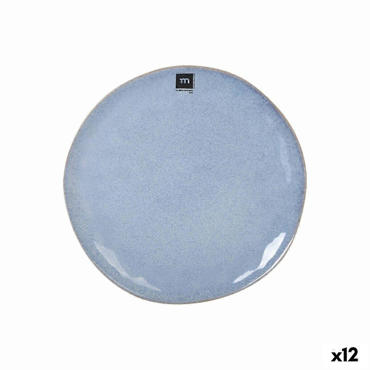 Plat bord La Mediterránea Macarella blauw Ø 26,5 cm (12 stuks)