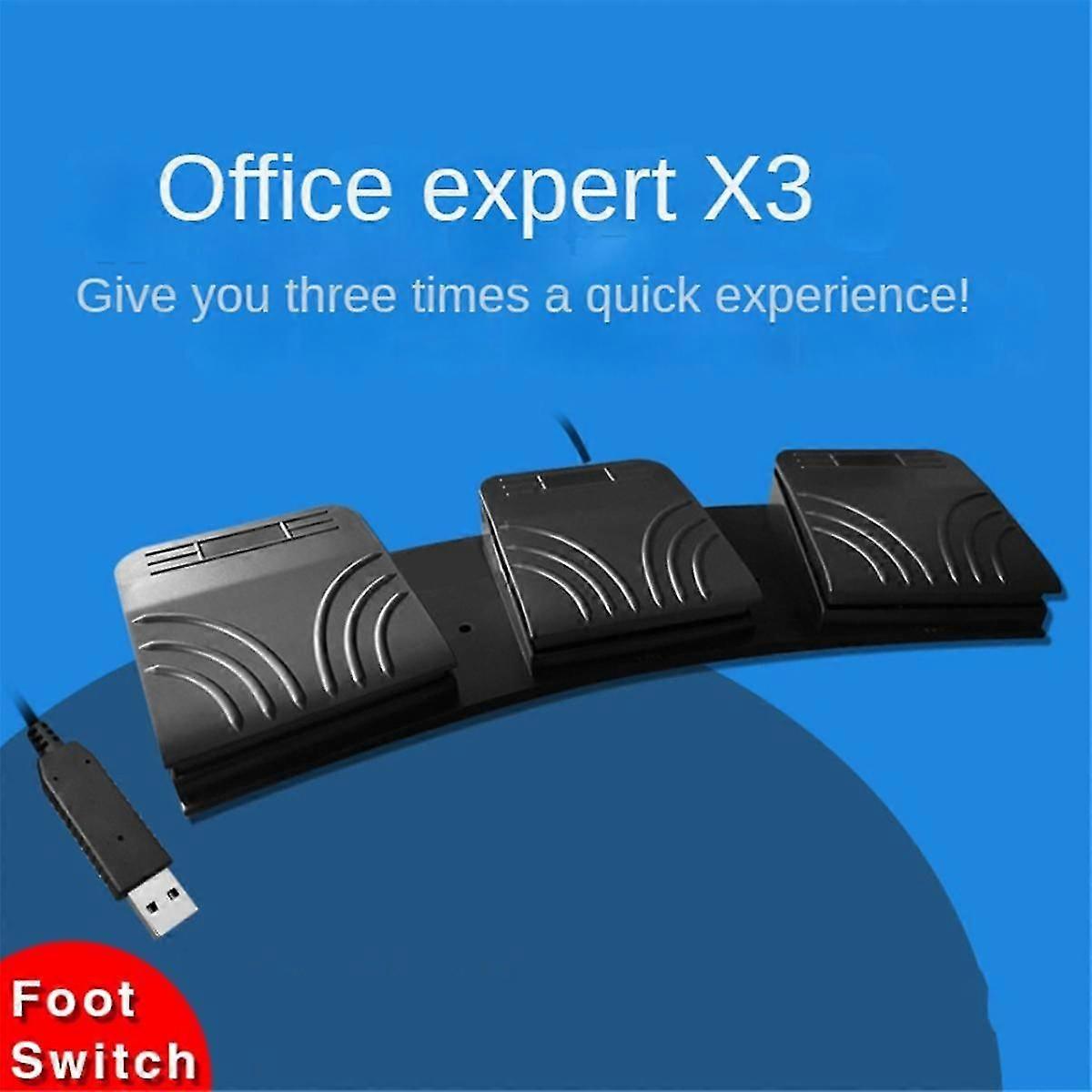 USB Foot Pedal PC Triple Foot Switch Keyboard Pedal Customized Combination Key PC Game Foot Pedal f