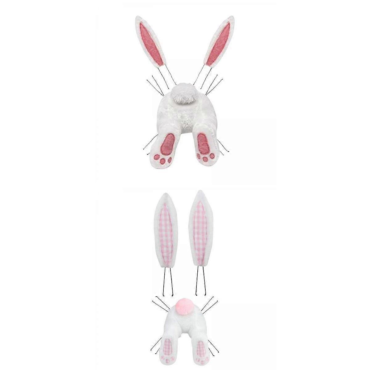 Artificial Easter Bunny and Ears Hanging for Front Ornament