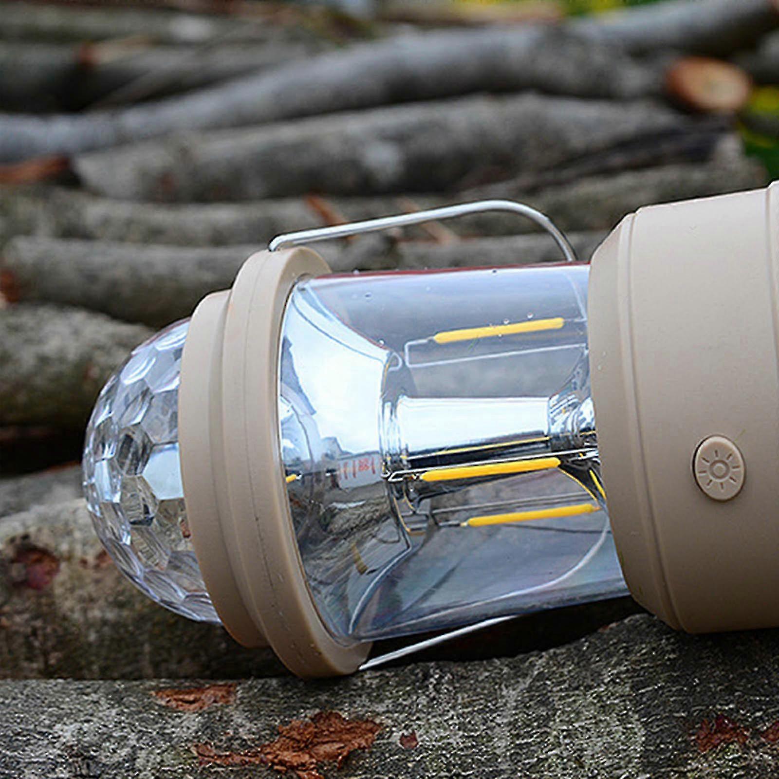 Outdoor Camping Light Flashlight Multi-function Solar Rechargeable Fan LED