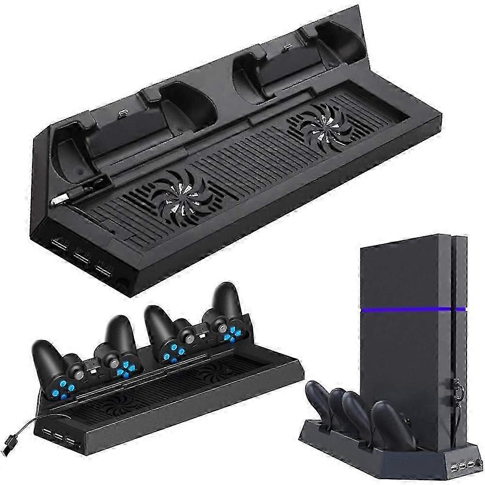 Ps4 Charger Dock Station, Ps4 Cooling Fan Efficiently Cools Your Console Vertical Stand with Cooling Fan, Ps4 Pro Vertical Stand with Ps4 Controller