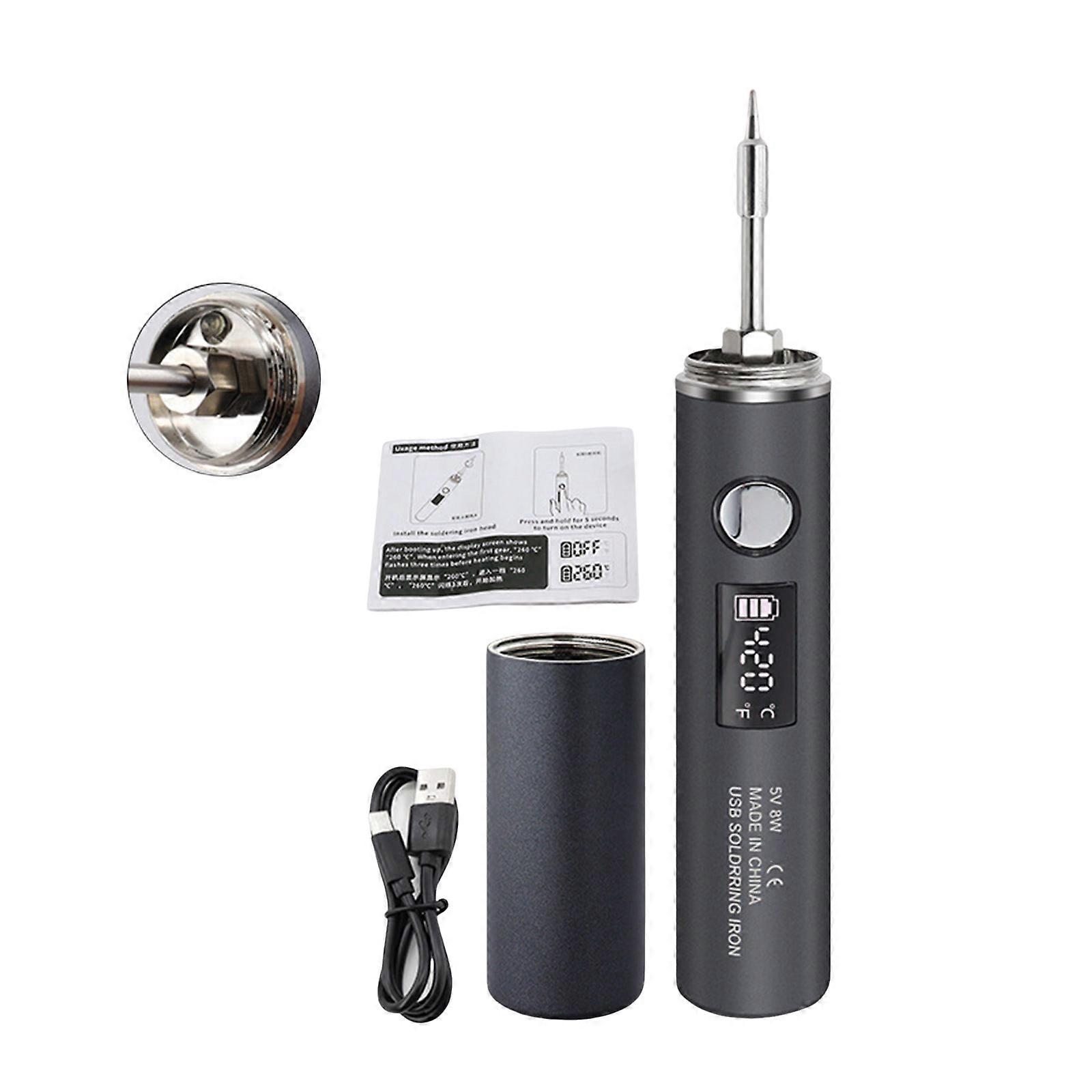 Wireless USB Soldering Iron Rechargeable Digital Temperature Control Weldin Tool for Electronics Repair and DIY Projects