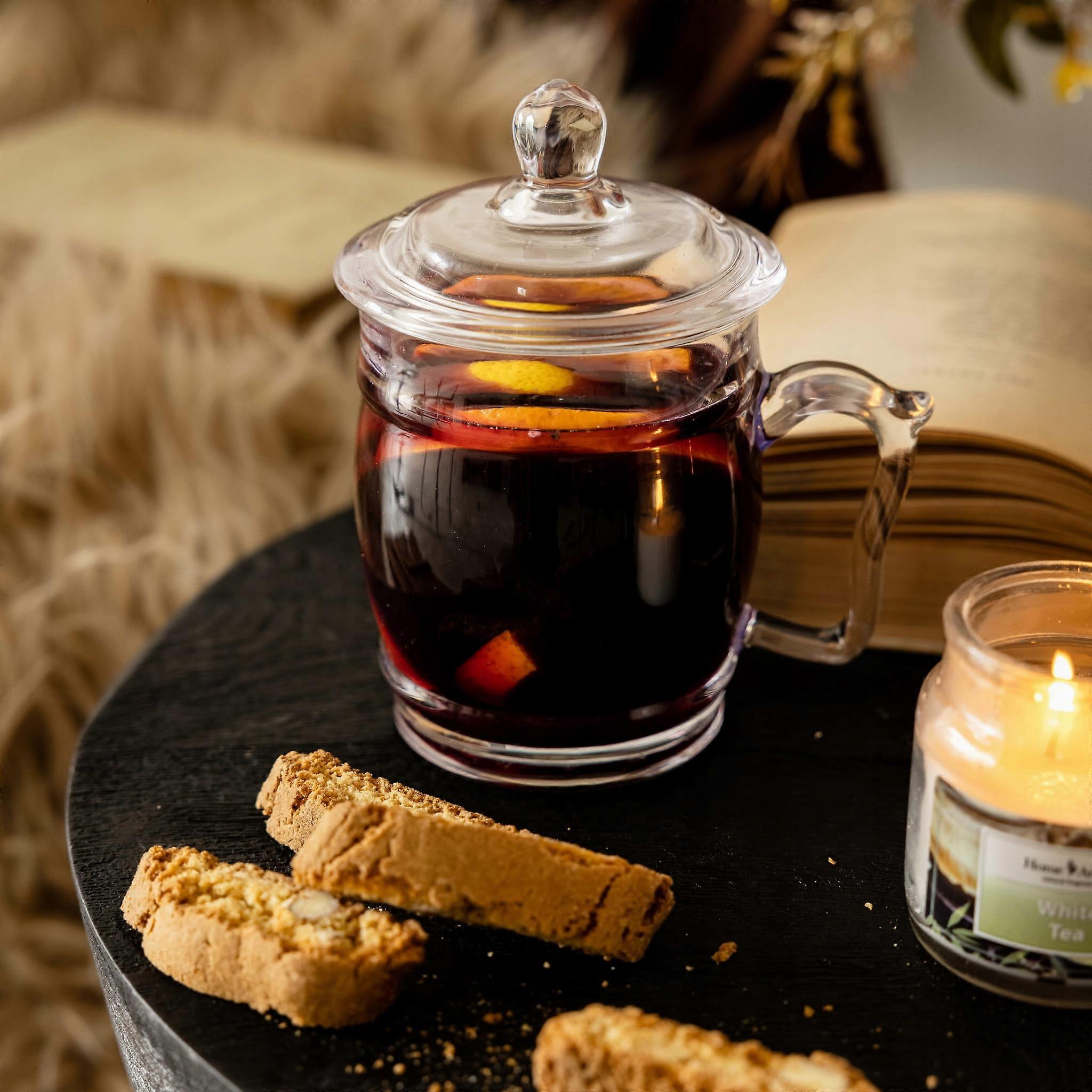 Glass With Lid 350 Ml For Tea Herbs