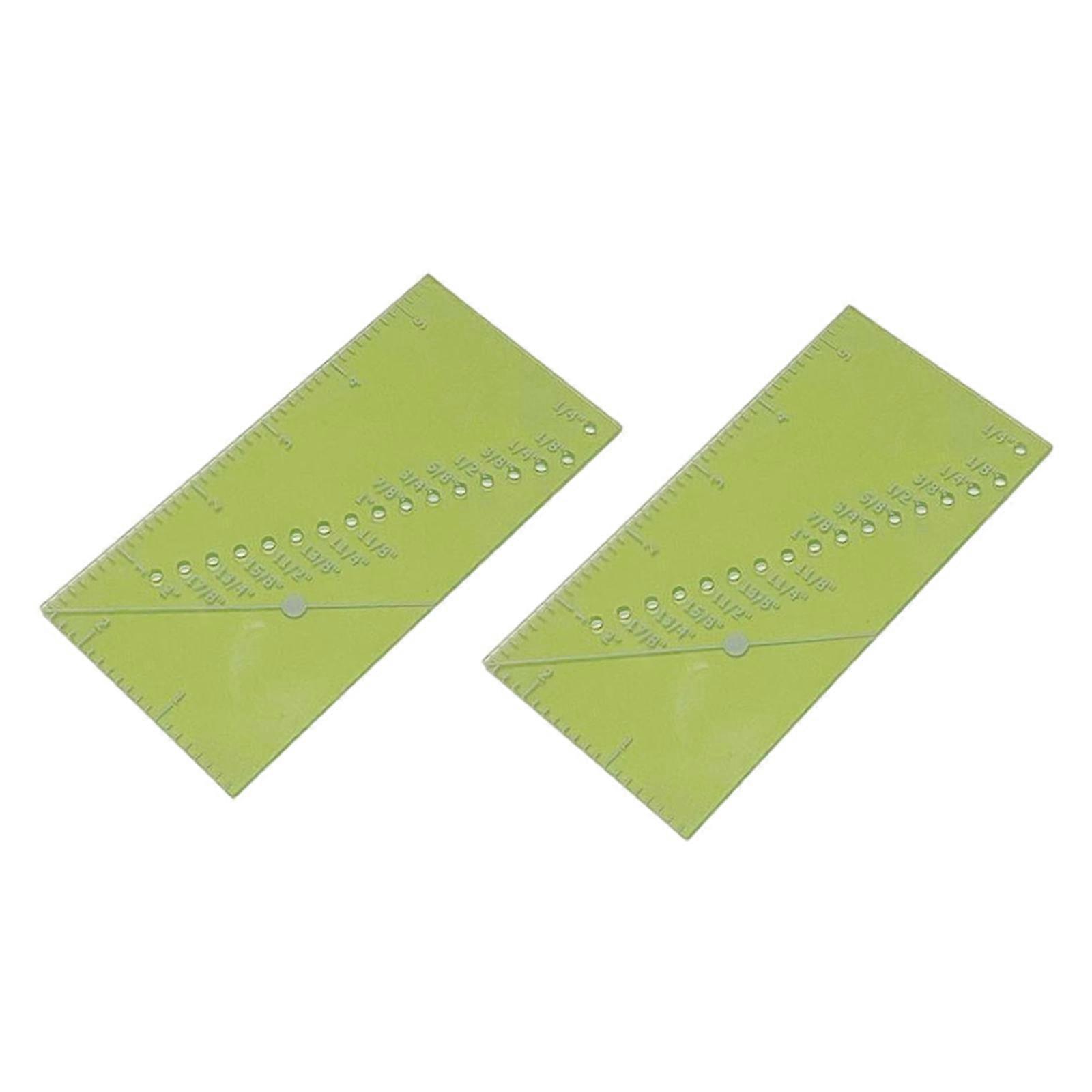 2x Seam Allowance Ruler Seam Guide Perforated Seam Gauge Seam Measuring Tool