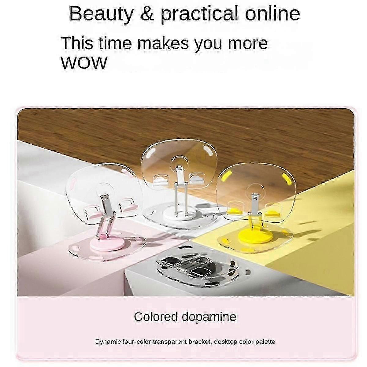 Tablet Bracket Holder Adjustable Folding Stand Transparent Acrylic Tablet Desktop Support White