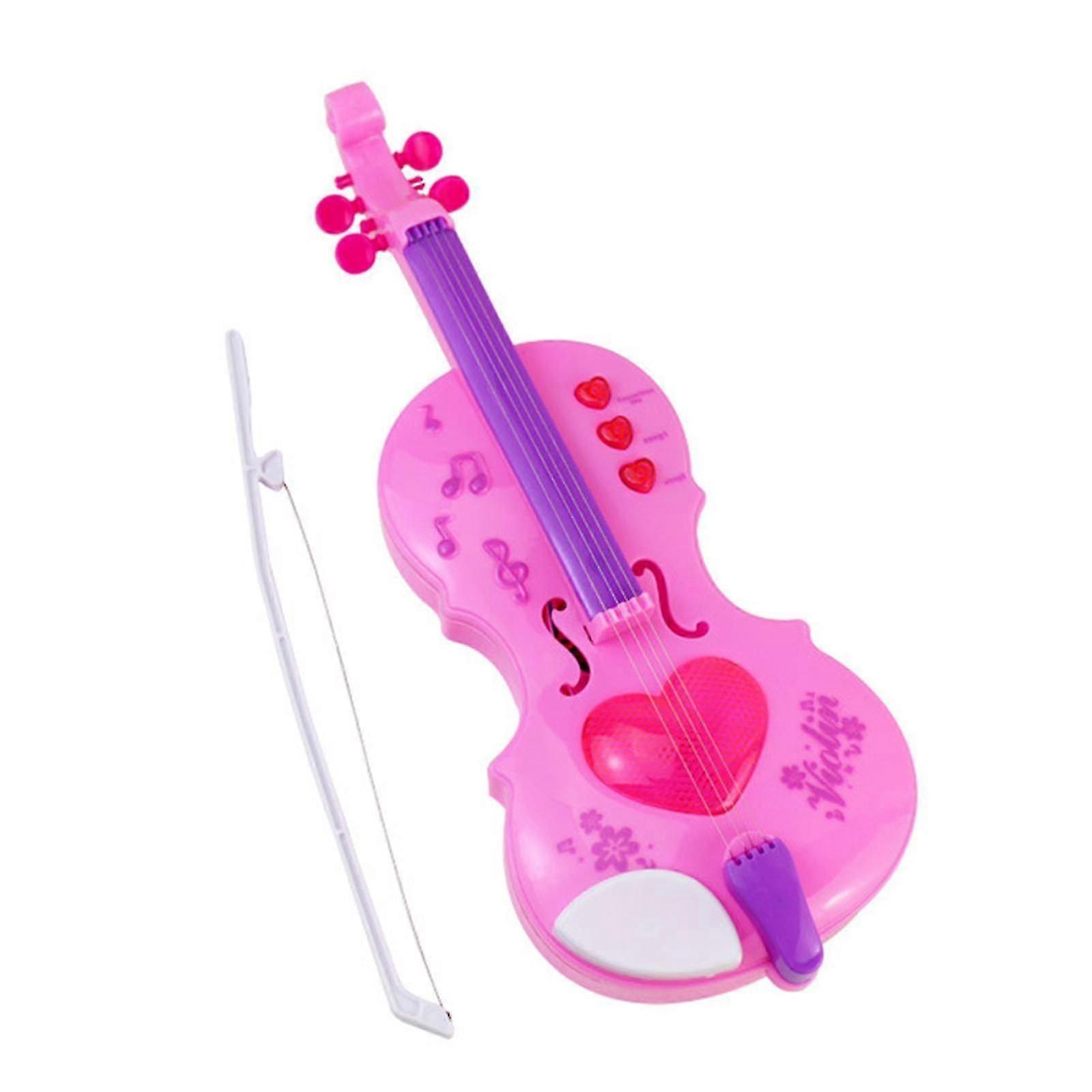 4 String Pink Music Electric Violin Learning For Birthday Gift Beginner Kids