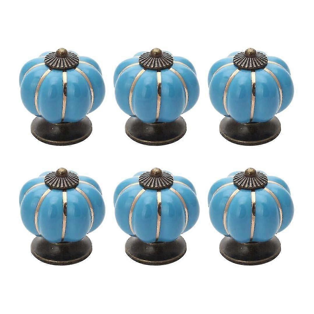 6 Pcs Knobs Vintage Ceramic Cabinet Knobs Drawer Dresser Knobs and Pulls Ceramic Cupboard Furniture-dwdz